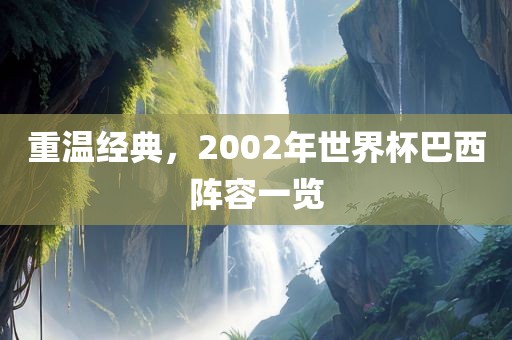 重温经典，2002年世界杯巴眉山市正发家政服务有限公司西阵容一览