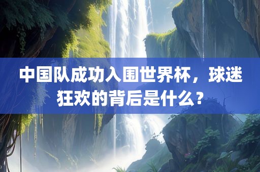 中国队成功入围世界杯，球迷狂欢的背后是什么？