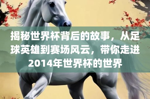 揭秘世界杯背后的故事眉山市正发家政服务有限公司，从足球英雄到赛场风云，带你走进2014年世界杯的世界