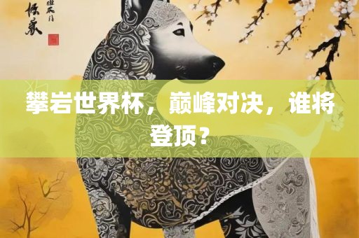 攀岩世界杯，巅峰对决，谁将登顶？