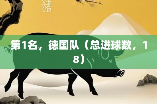 第1名，德国队（总进球数，18）