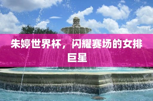 朱婷世界杯，闪耀赛场的女排巨星眉山市正发家政服务有限公司
