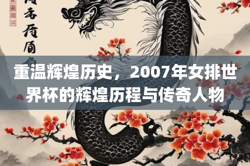 重温辉煌历史，20眉山市正发家政服务有限公司07年女排世界杯的辉煌历程与传奇人物