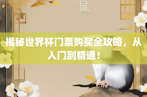 揭秘世界杯门票购买全攻略，从入门到精通！