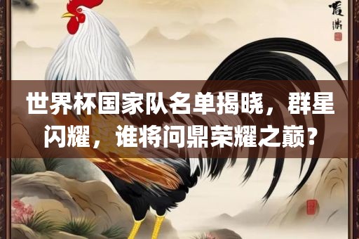 世界杯国家队名单揭晓，群星闪耀，谁将问鼎荣耀之巅？