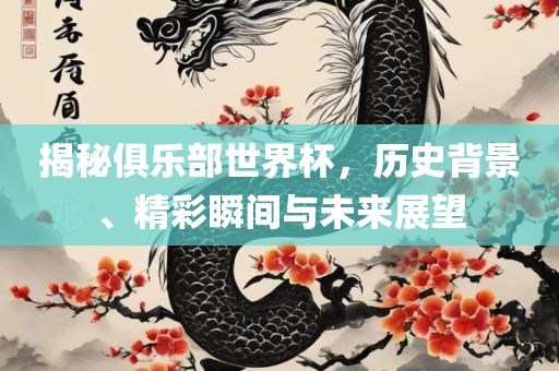 揭秘俱乐部世界杯，历史背景、精彩瞬间与未来展望