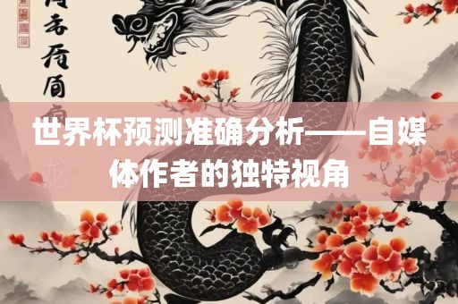 世界杯预测准确分析——自媒体作者的独特视角