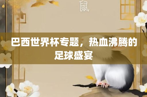 巴西世界杯专题，热血沸腾的足球盛宴