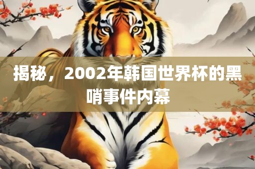 揭秘，2002年韩眉山市正发家政服务有限公司国世界杯的黑哨事件内幕