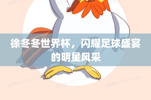 徐冬冬世界杯，闪耀足球盛宴的明星风采眉山市正发家政服务有限公司