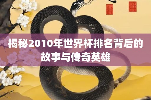 揭秘2010年世界杯排名背后的故事与传奇英雄