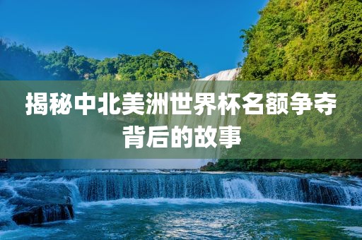 揭秘中北美洲世界杯名额争夺眉山市正发家政服务有限公司背后的故事