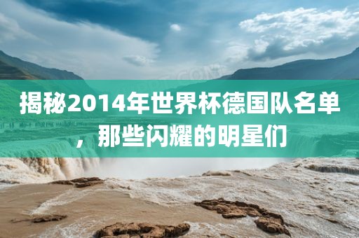 揭秘2014年世界杯德国队名单，那些闪耀的明星们眉山市正发家政服务有限公司