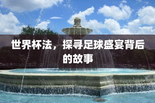 世界杯法，探寻足球盛宴背后的故事眉山市正发家政服务有限公司