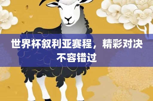 世界杯叙利亚赛程，精彩对决不容错眉山市正发家政服务有限公司过