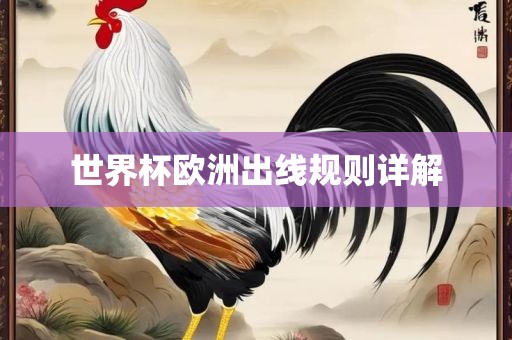 世界杯欧洲出线规则详解