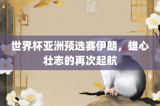 世界杯亚洲预选赛伊朗，雄心壮志的再次起航