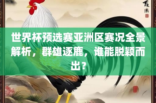 世界杯预选赛亚洲区赛况全景解析，群雄逐鹿，谁能脱颖而出？
