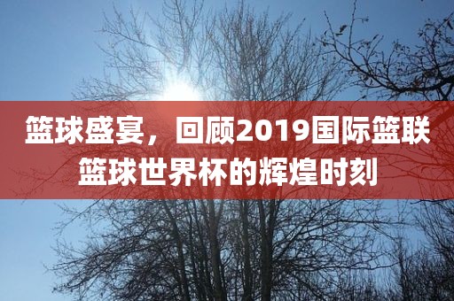 篮球盛宴，回顾2019国际篮联篮球世界杯的辉煌时刻