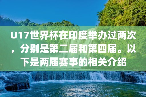 U17世界杯在印度举办过两次，分别是第二届和第四届。以下是两届赛事的相关介绍