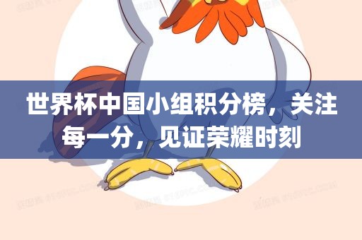 世界杯中国小组积分榜，关注每一分，见证荣耀时刻