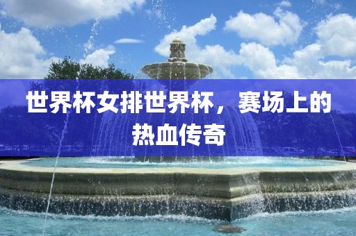 世界杯女排世界杯，赛场上的热血传奇