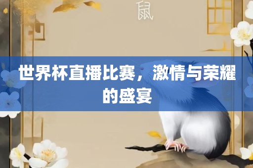 世界杯直播比赛，激情与荣耀的盛宴眉山市正发家政服务有限公司