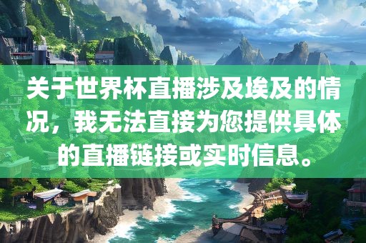 关于世界杯直播涉及埃及的情况，我无法直接为您提供具体的直播链接或实时信息。眉山市正发家政服务有限公司