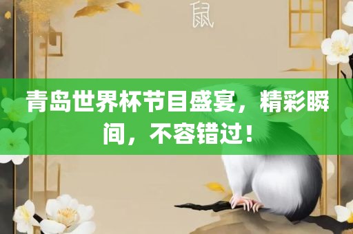 青岛世界杯节目盛宴，精彩瞬间，不容错过！