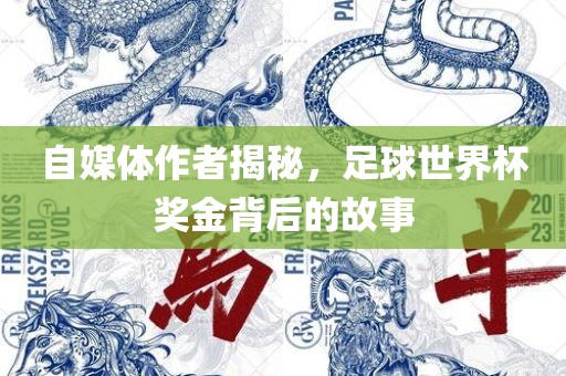 自媒体作者揭秘，足球世界杯奖金背后的故事