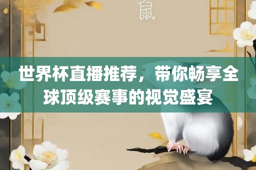 世界杯直播推荐，带你畅享全球顶级赛事的视觉盛宴眉山市正发家政服务有限公司