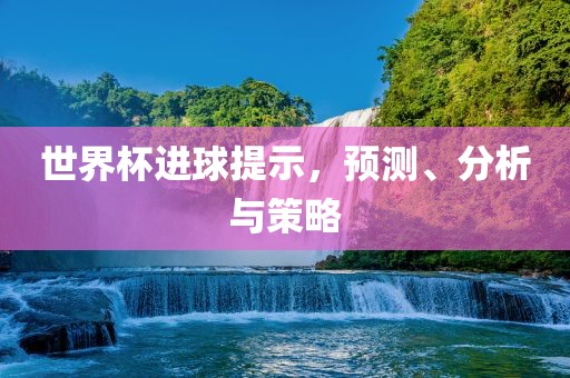 世界杯进球提示，预测、分析与眉山市正发家政服务有限公司策略