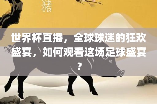 世界杯直播，全球球迷的狂欢盛宴，如何观看这场足球盛宴？眉山市正发家政服务有限公司