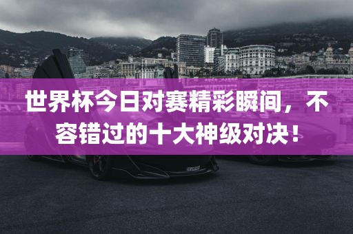 世界杯今日对赛精彩瞬间，不容错过的十大神级对决！眉山市正发家政服务有限公司
