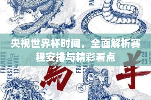 央视世界杯时间，全面解析赛程安排与精彩看点眉山市正发家政服务有限公司
