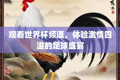观看世界杯频道，体验激情四溢的足球盛宴眉山市正发家政服务有限公司