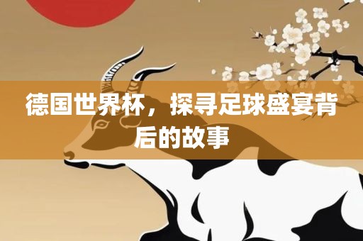 德国世界杯，探寻足球盛宴背后的故事