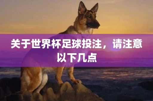 关于世界杯足球投注，请注意以下几点