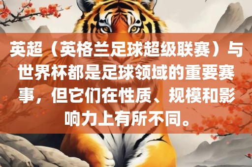 英超（英格兰足球超级联赛）与世界杯都是足球领域的重要赛事，但它们在性质、规模和影响力上有所不同。